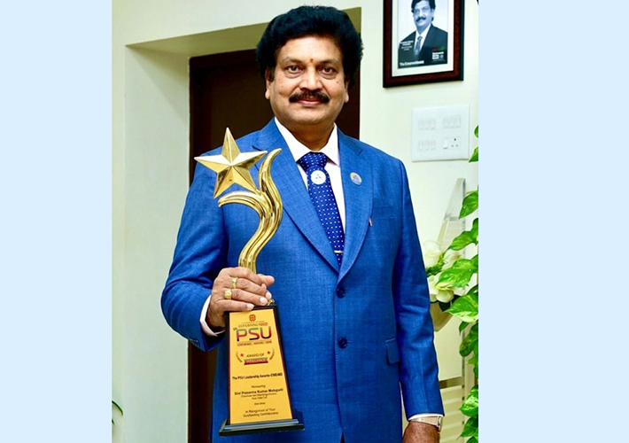 NLC CMD, Prasanna Kumar Motopalli honoured with Governance Now 12th PSU Leadership Award